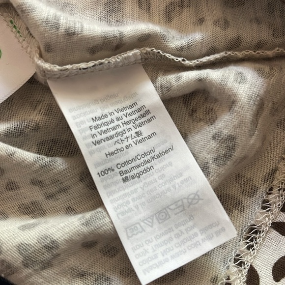 J. Crew Leopard Print Short Sleeve Vintage Cotton CrewNeck Tee Sz. XXS/XS Sz. 00 - Picture 10 of 11